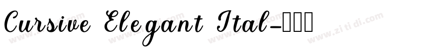 Cursive Elegant Ital字体转换